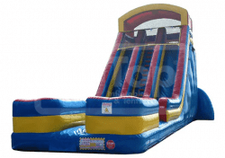 24' Party Time 2-Lane Inflatable Water Slide with Pool